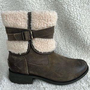 UGG Blayre - Women's fur boots chipmunk size 10 healed